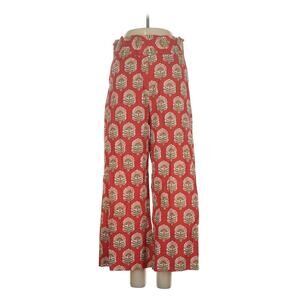 Quiet Culture Red Cropped Wide Leg Printed Pants Small